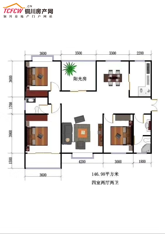 正大华庭户型图_铜川房产网